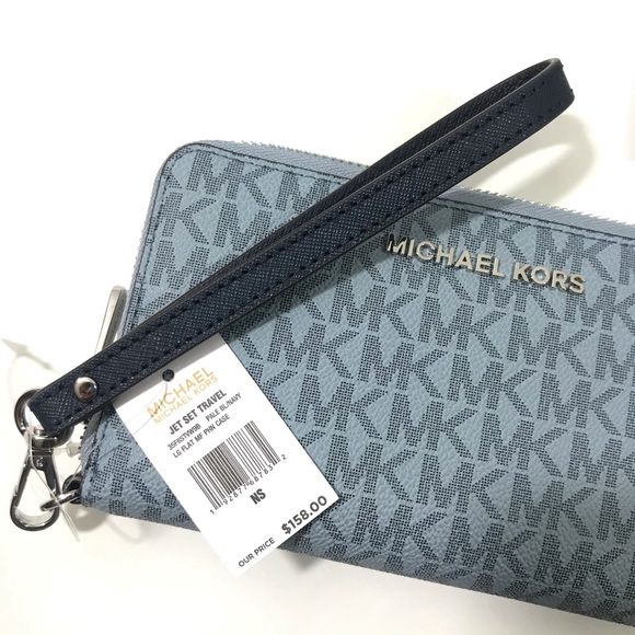 MICHAEL KORS Bag Pouch Wallet Set Blue - Picture 4 of 4